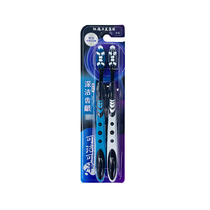 Brosse à dents du trou de nettoyage en profondeur à poils moyens