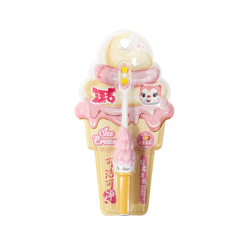 2-12 ans Forme de crème glacée D des dents Nettoyage Brosse à dents